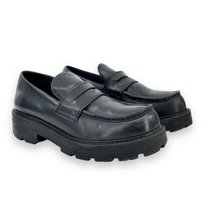 Vagabond Cosmo 2.0 Black Leather Chunky Platform Loafers